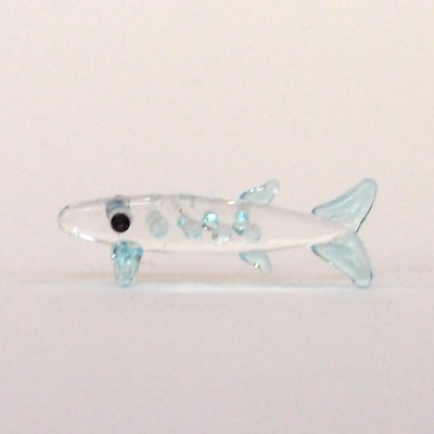 画像1: 生シラス　ライトブルー　江の島　ガラス細工　雑貨　置物