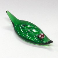 ガラスの箸置き＜5個1,500円セット対応＞木の葉とてんとう虫　ガラス細工　雑貨　置物