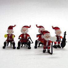 他の写真2: サンタクロース楽団　８Ｐ　クリスマス　ガラス細工　雑貨　置物