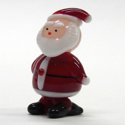 画像1: サンタクロース　Ｌ　クリスマス　ガラス細工　雑貨　置物