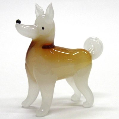 画像1: 日本犬　L　ガラス細工　雑貨　置物