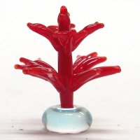 サンゴ　珊瑚（立体）　レッド　ガラス細工　雑貨　置物