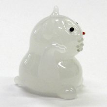 他の写真2: 招き猫　ホワイト　ガラス細工　雑貨　置物