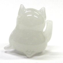 他の写真3: 招き猫　ホワイト　ガラス細工　雑貨　置物
