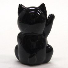 他の写真2: 招き猫のガラス細工　カラー招き猫　ブラック