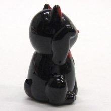 他の写真1: 招き猫のガラス細工　カラー招き猫　ブラック