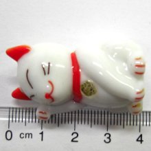 他の写真3: カラー招き猫　ホワイト　ガラス細工　雑貨　置物
