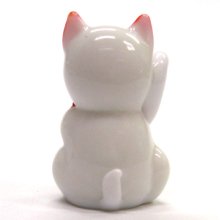 他の写真2: カラー招き猫　ホワイト　ガラス細工　雑貨　置物