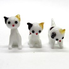 他の写真2: 日本ネコ　親子４匹セット　ガラス細工　雑貨　置物