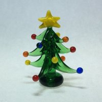 ミニツリー　S　クリスマス　ガラス細工　雑貨　置物