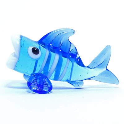 画像4: 鯉　ブルー　ガラス細工　雑貨　置物