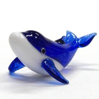 海の仲間たちのガラス細工　くじら（鯨）　ザトウクジラ　ガラス細工　雑貨　置物
