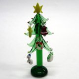 画像: クリスマスツリー　10.3cm（丸台）　Ｍ　５Ｐ　クリスマス　ガラス細工　雑貨　置物