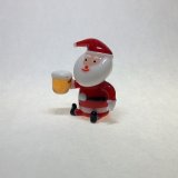 画像: 乾杯サンタビール　クリスマス　ガラス細工　雑貨　置物