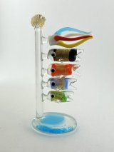 画像: 金箔鯉のぼり 5連 L こどもの日 端午の節句 子供の日　ガラス細工　雑貨　置物