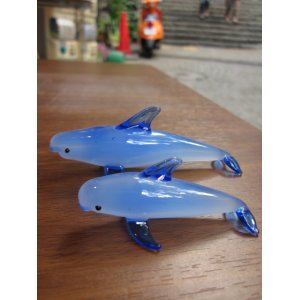 画像: ゴンドウクジラ　セット　ガラス細工　雑貨　置物