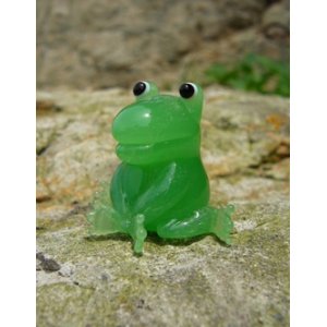 画像: 座りカエル　ガラス細工　雑貨　置物　かえる　蛙　frog
