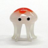 画像: くらげ（海月）　クラゲ　Ｌ　オレンジ　ガラス細工　雑貨　置物