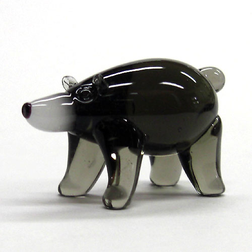 画像1: くま（熊）　金太郎クマ　ガラス細工　雑貨　置物