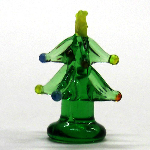 画像: ミニイルミネーションツリー　2.3cm　クリスマス　ガラス細工　雑貨　置物