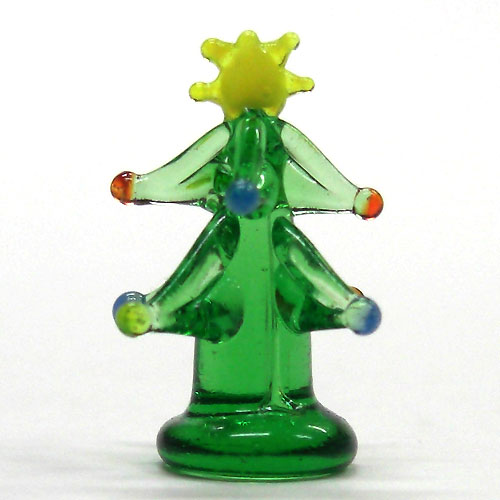 画像1: ミニイルミネーションツリー　2.3cm　クリスマス　ガラス細工　雑貨　置物