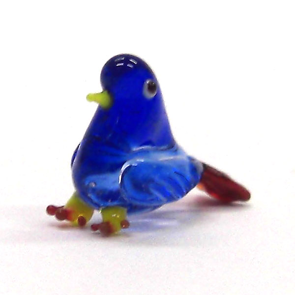 画像1: クリアバード　ブルー　鳥　ガラス細工　雑貨　置物