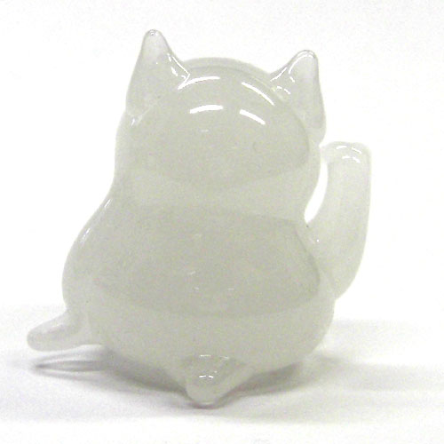 画像: 招き猫　ホワイト　ガラス細工　雑貨　置物