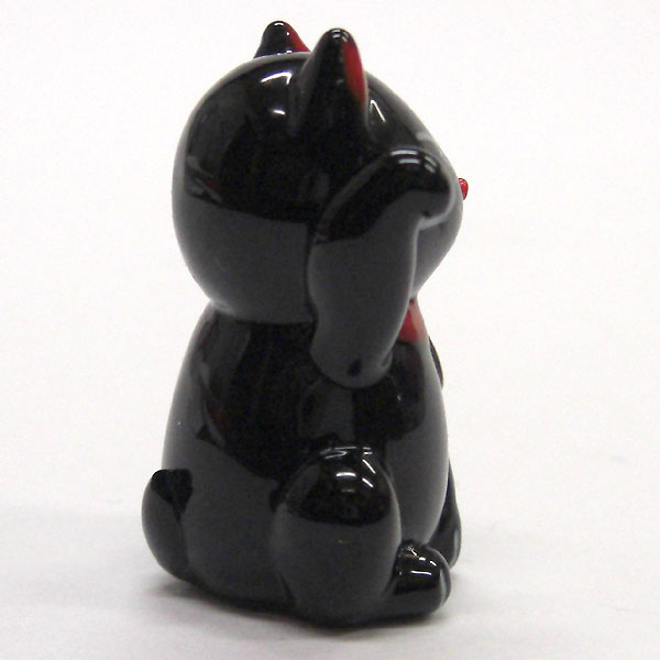 画像: 招き猫のガラス細工　カラー招き猫　ブラック