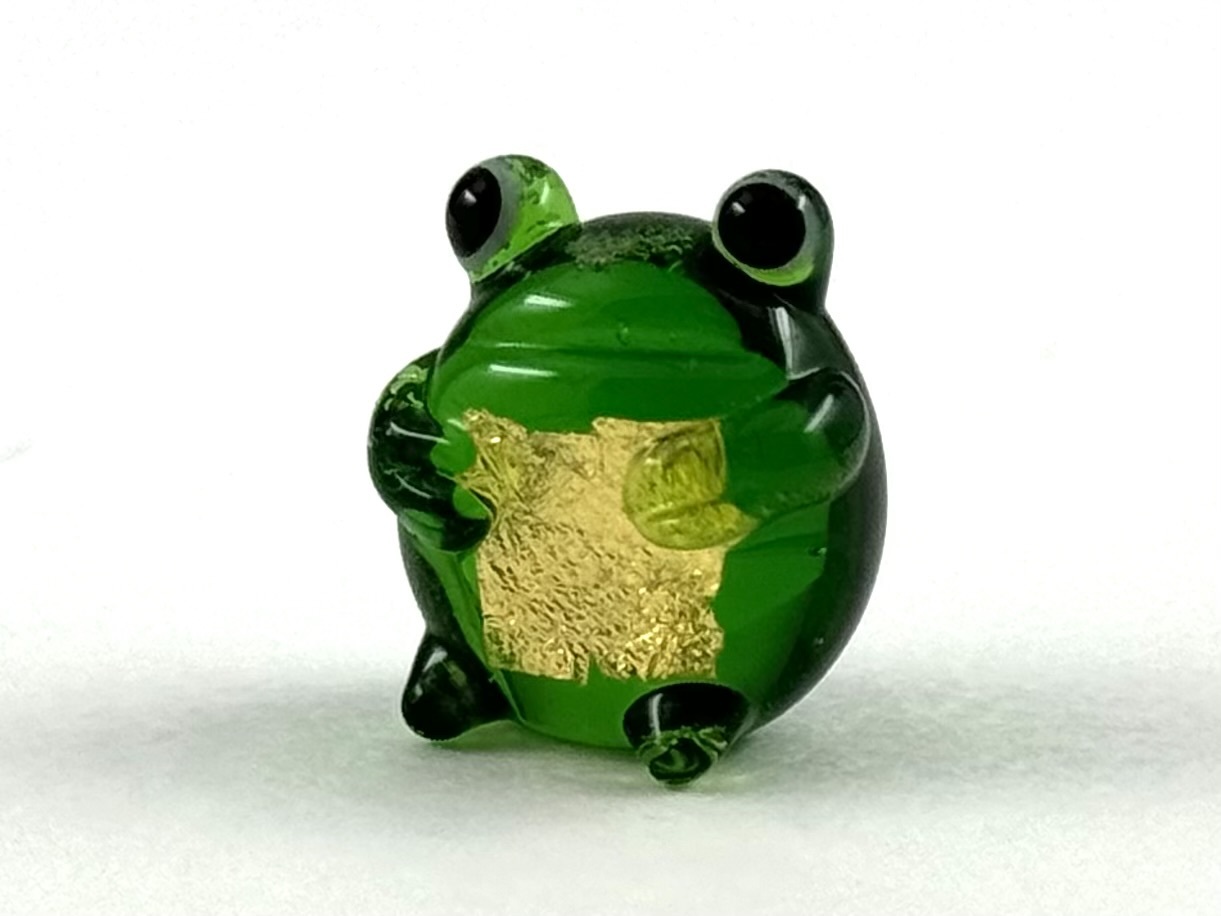 画像1: 金箔カエル　かえる　蛙　frog