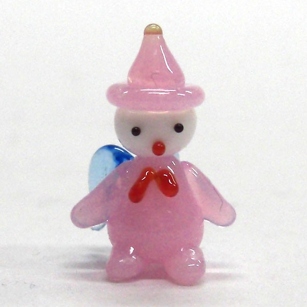 画像1: ミニミニ天使　ピンク　メルヘン　ガラス細工　雑貨　置物